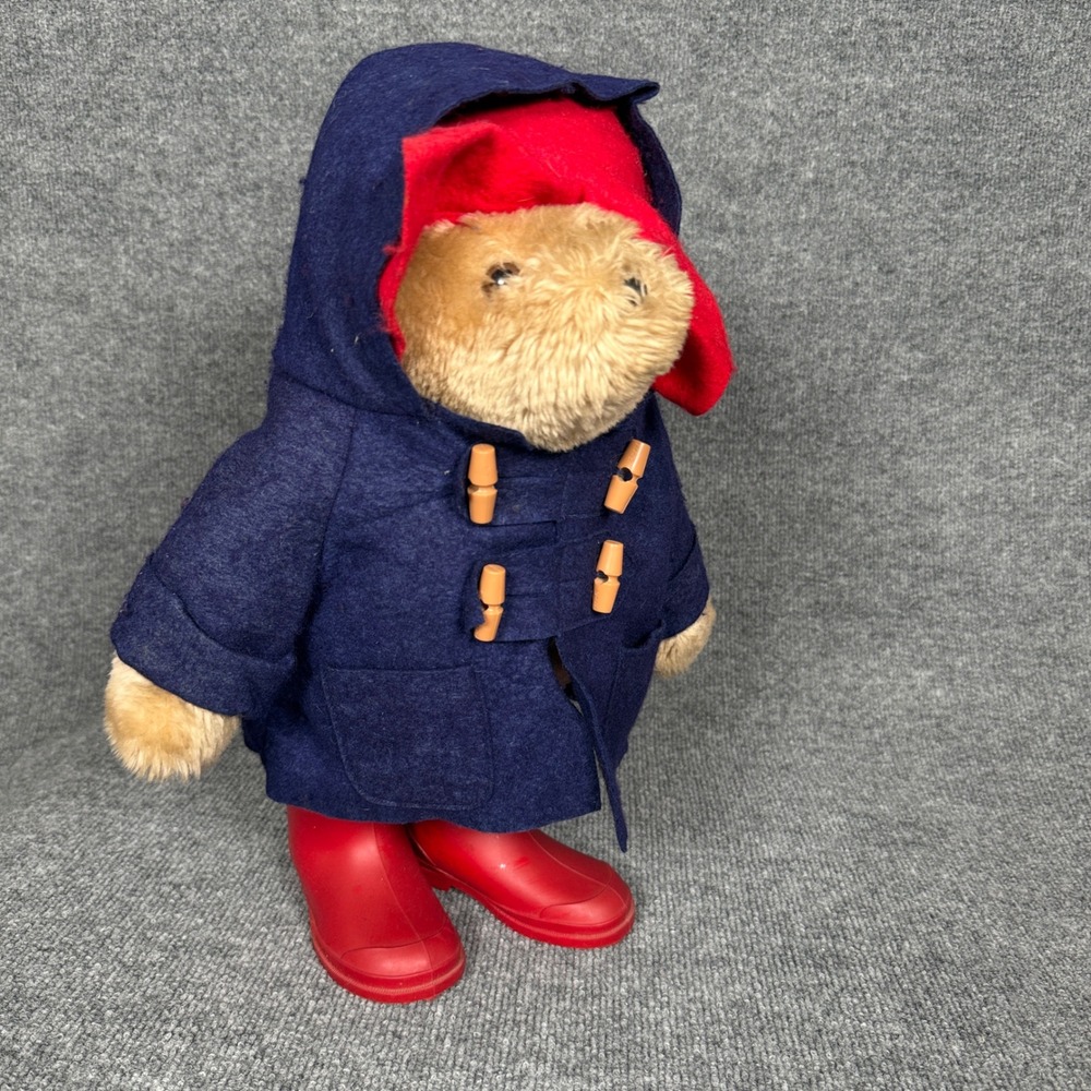 Vintage Eden Toys Paddington Bear 1972 Plush Toy Red Hat Blue Coat Red‎ Boots